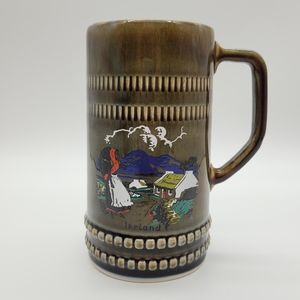 WADE | Irish porcelain tall countryside scene beer stein mug